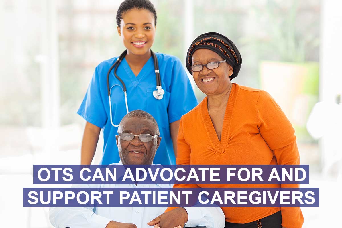 Occupational Therapy supporting a patient and his caregiver